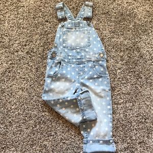 Polka dot overalls